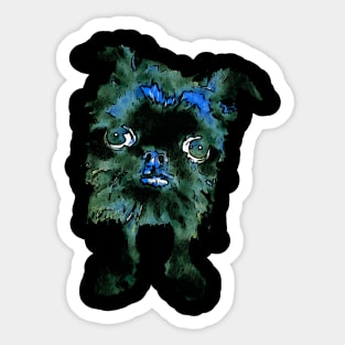 Friendly Halloween Hairball Monster Sticker